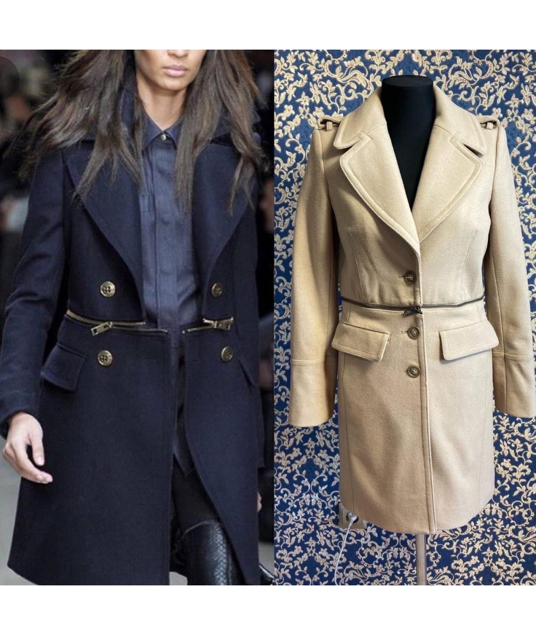 ARMANI EXCHANGE Бежевое шерстяное пальто, фото 8