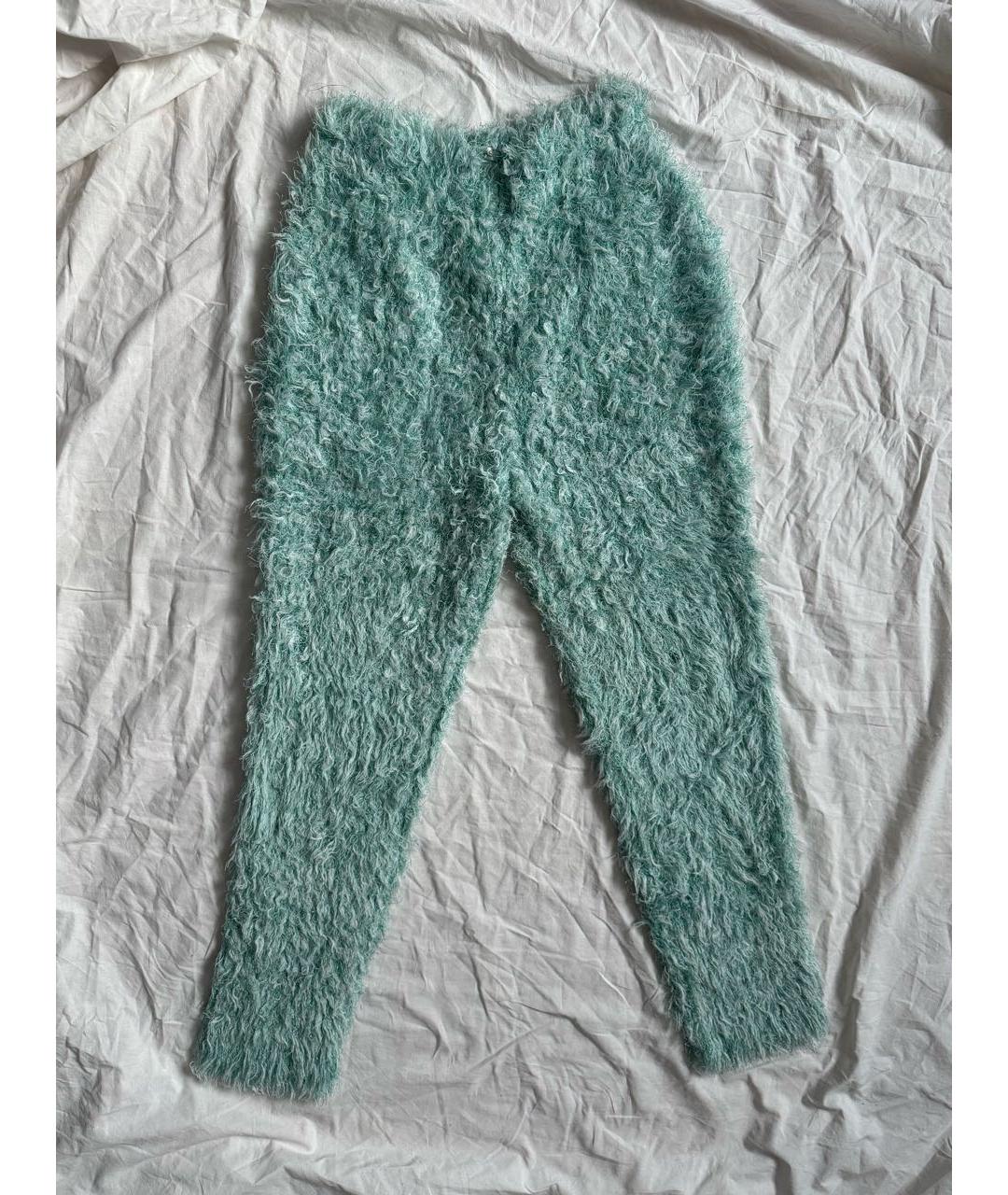 ISSEY MIYAKE Бирюзовые полиэстеровые брюки узкие, фото 6