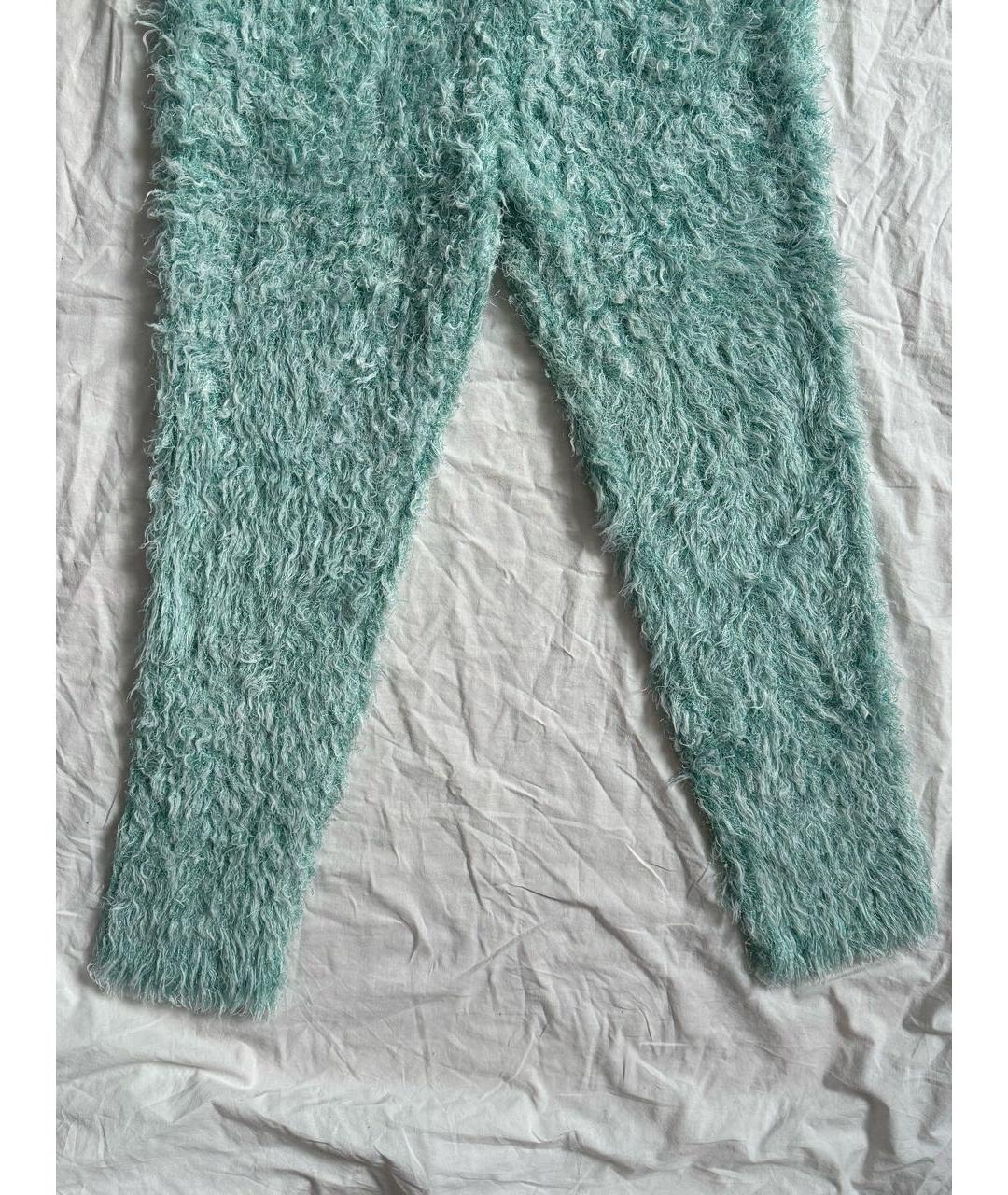 ISSEY MIYAKE Бирюзовые полиэстеровые брюки узкие, фото 4