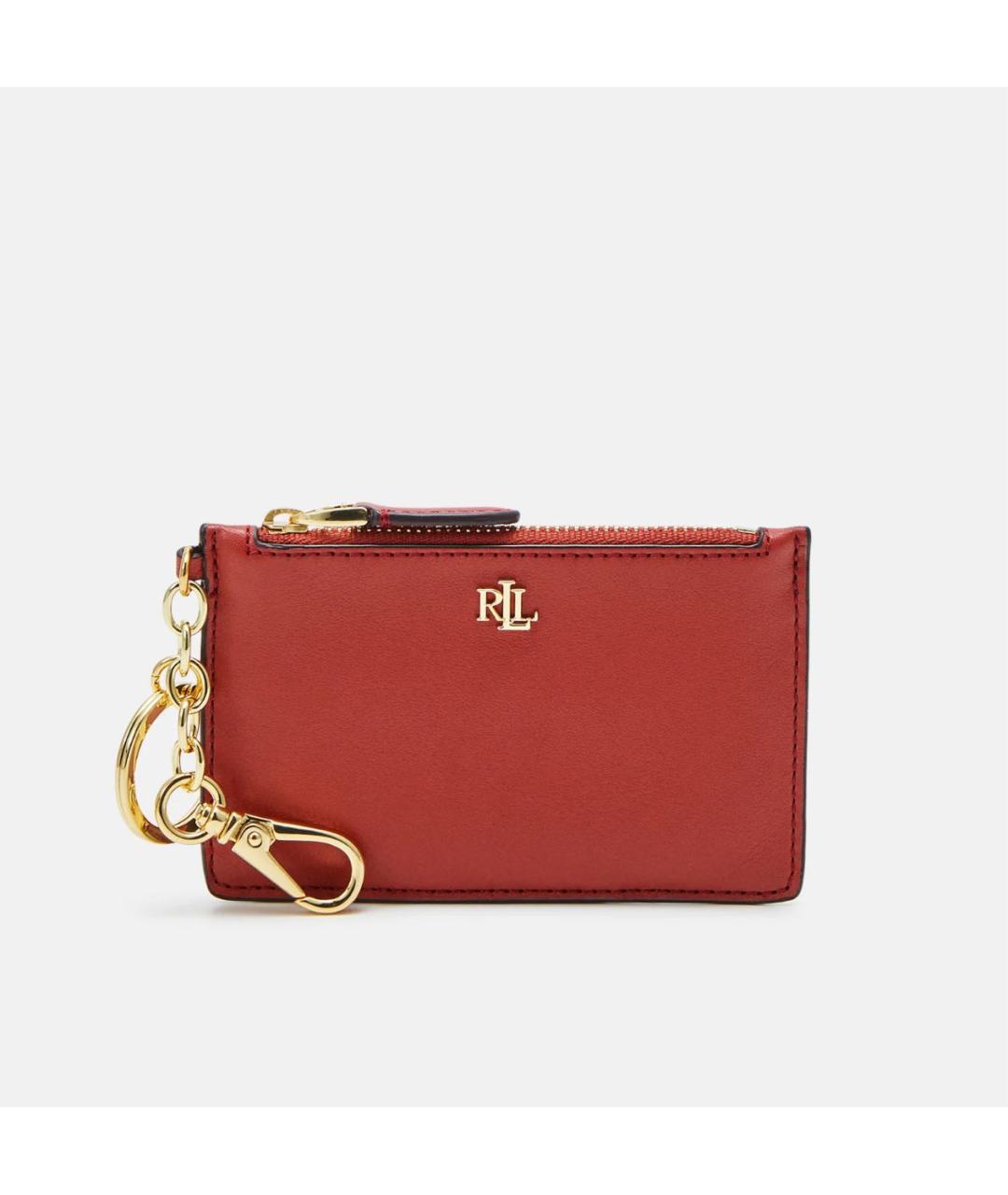 RALPH LAUREN Красный кожаный кошелек, фото 5