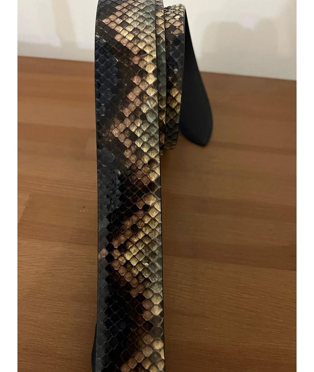 FERRAGAMO Коричневый кожаный ремень, фото 2