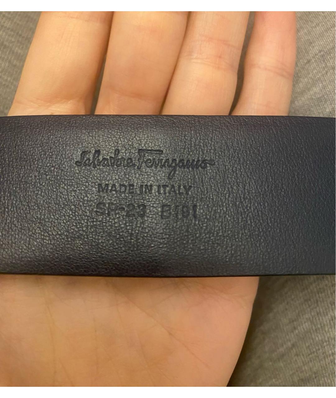 FERRAGAMO Коричневый кожаный ремень, фото 4