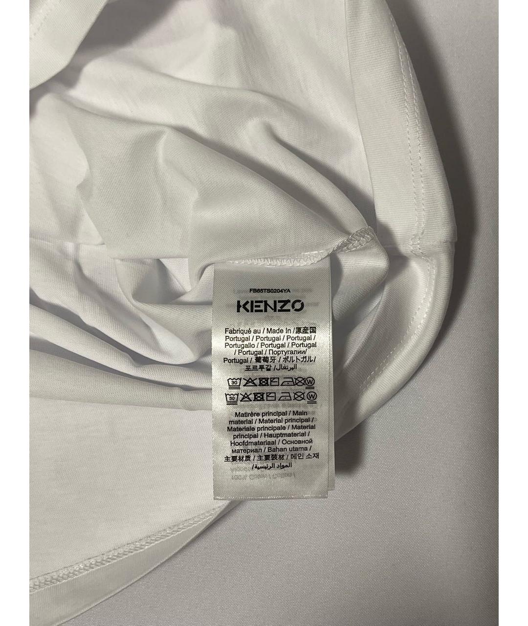 KENZO Белая хлопковая футболка, фото 4