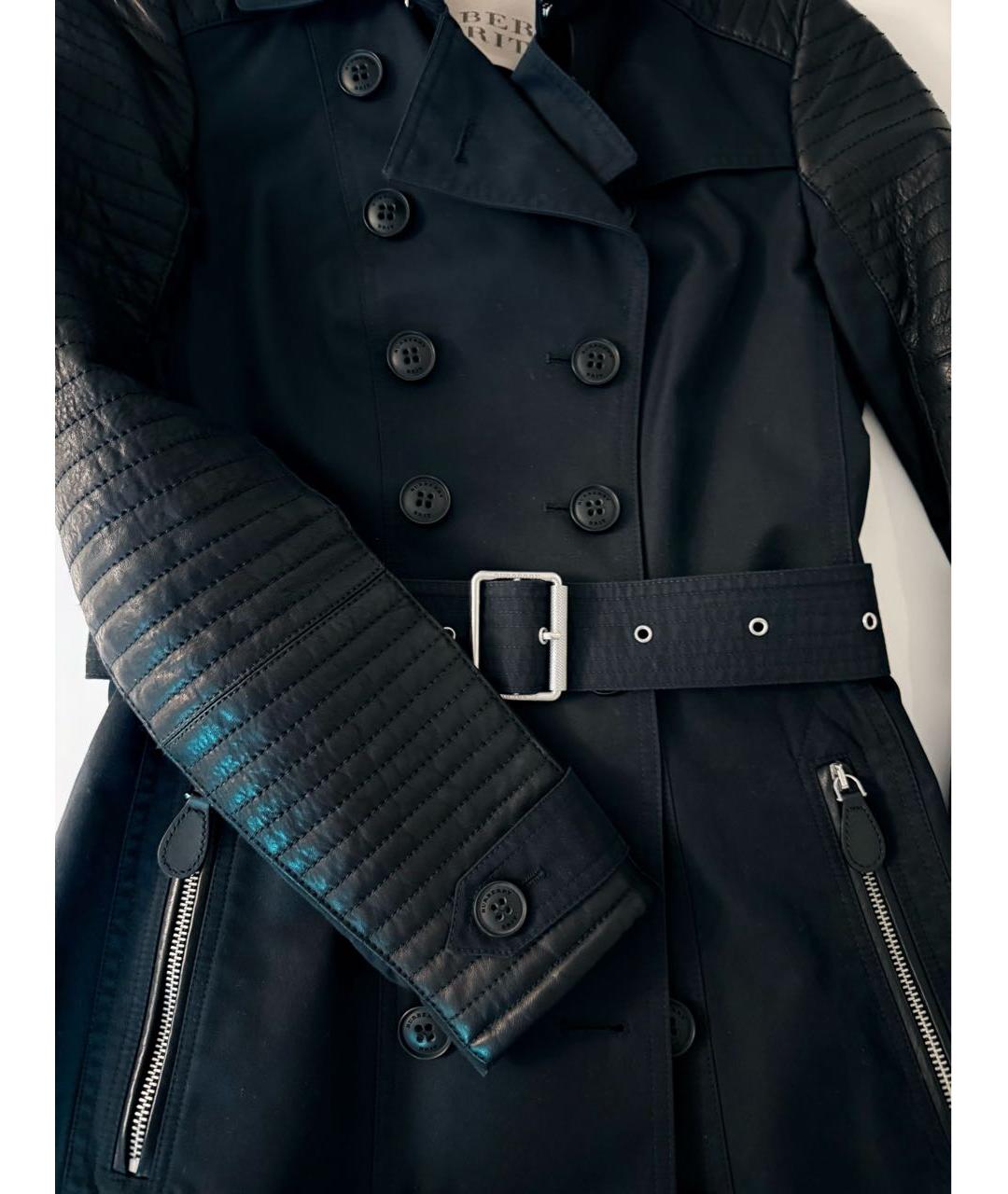 BURBERRY Темно-синий хлопковый тренч/плащ, фото 5