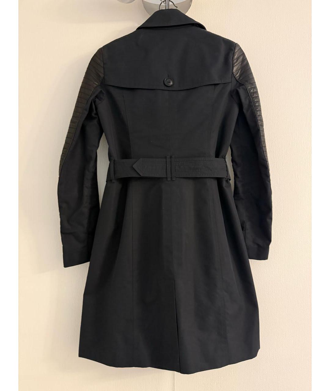 BURBERRY Темно-синий хлопковый тренч/плащ, фото 2