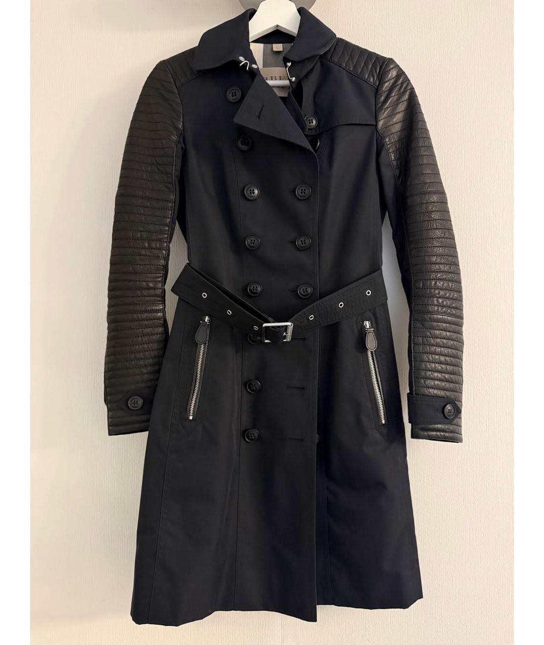 BURBERRY Темно-синий хлопковый тренч/плащ, фото 9