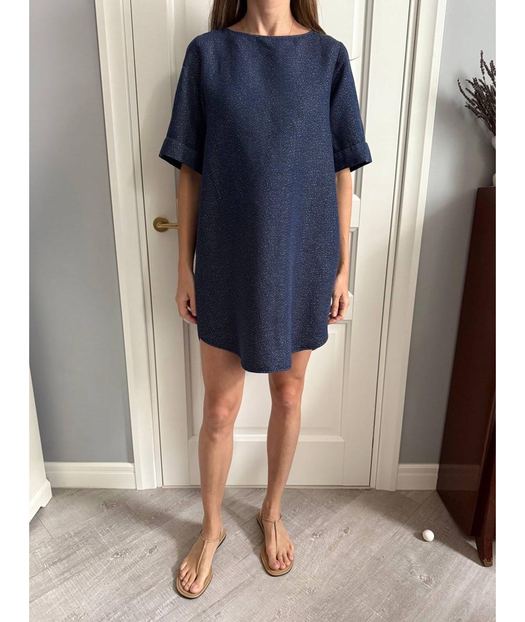 COS Темно-синее повседневное платье, фото 5