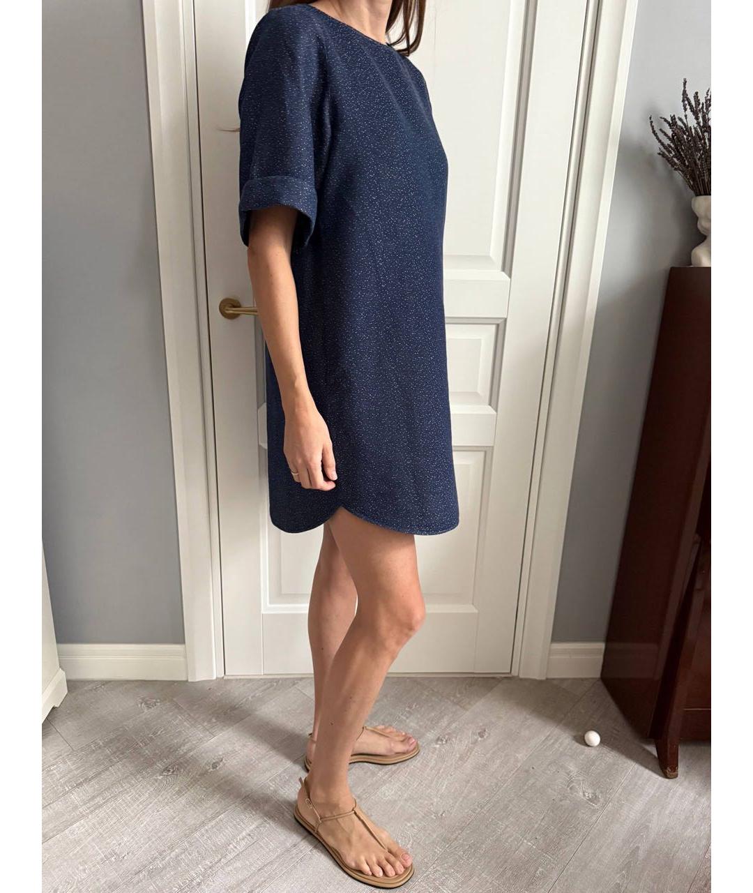 COS Темно-синее повседневное платье, фото 6