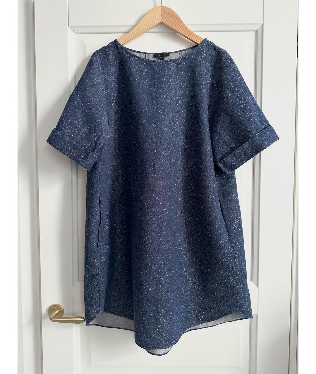 COS Темно-синее повседневное платье, фото 4