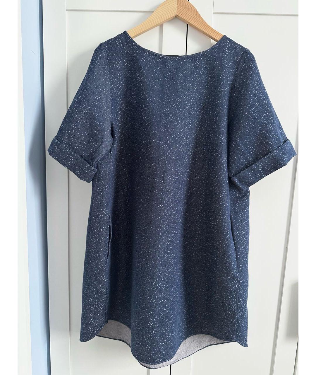 COS Темно-синее повседневное платье, фото 8