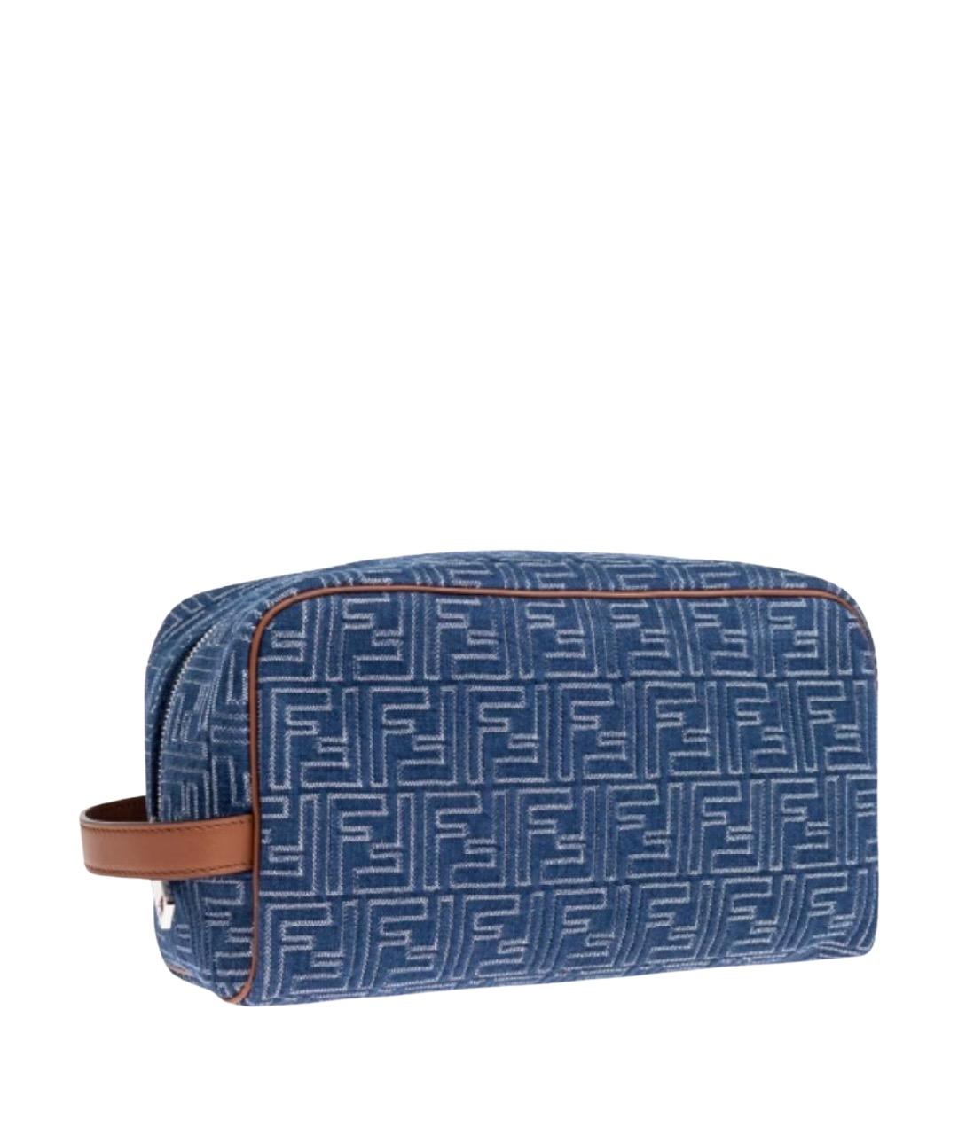 FENDI Синяя деним барсетка, фото 1