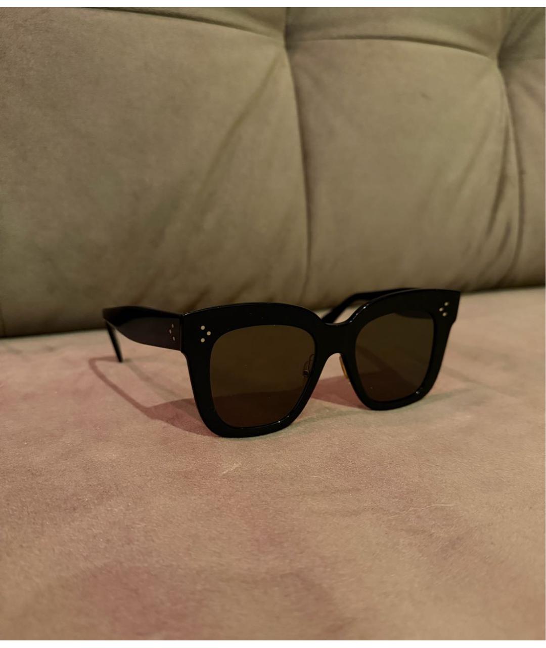 CELINE Черные пластиковые солнцезащитные очки, фото 2