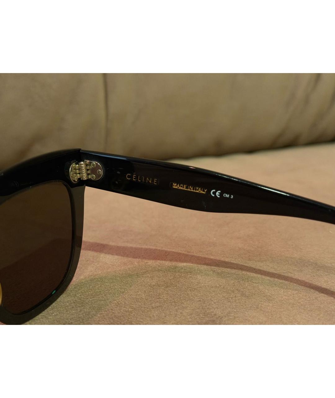 CELINE Черные пластиковые солнцезащитные очки, фото 4