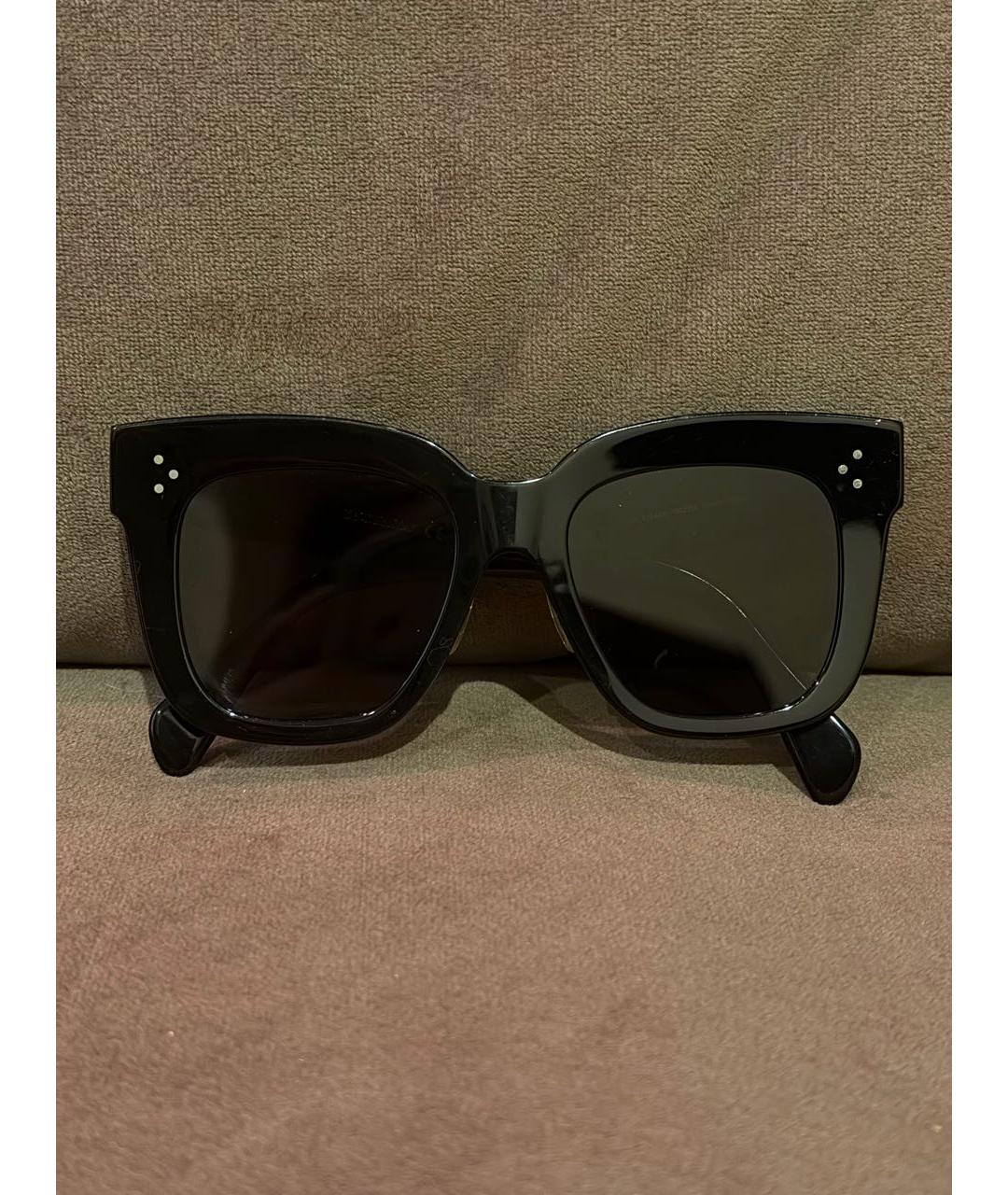 CELINE Черные пластиковые солнцезащитные очки, фото 9