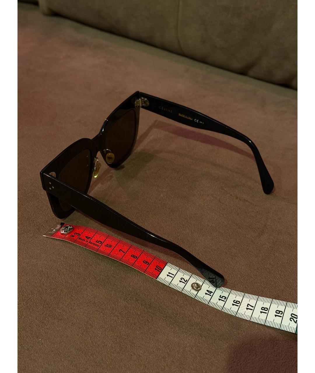 CELINE Черные пластиковые солнцезащитные очки, фото 7