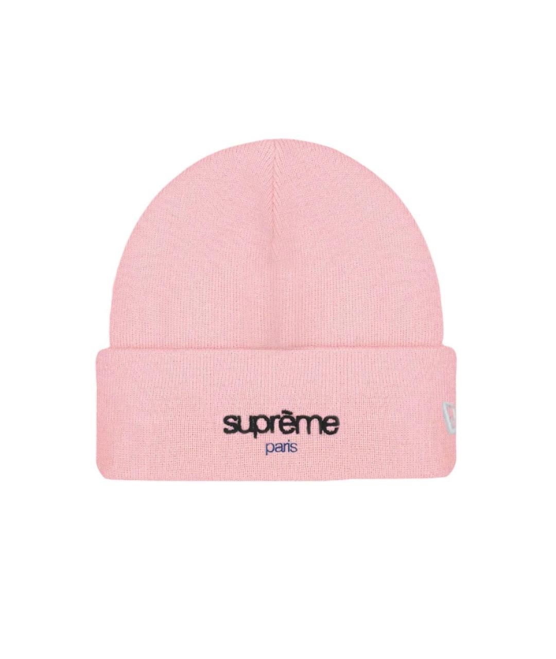 SUPREME Розовая шапка, фото 5
