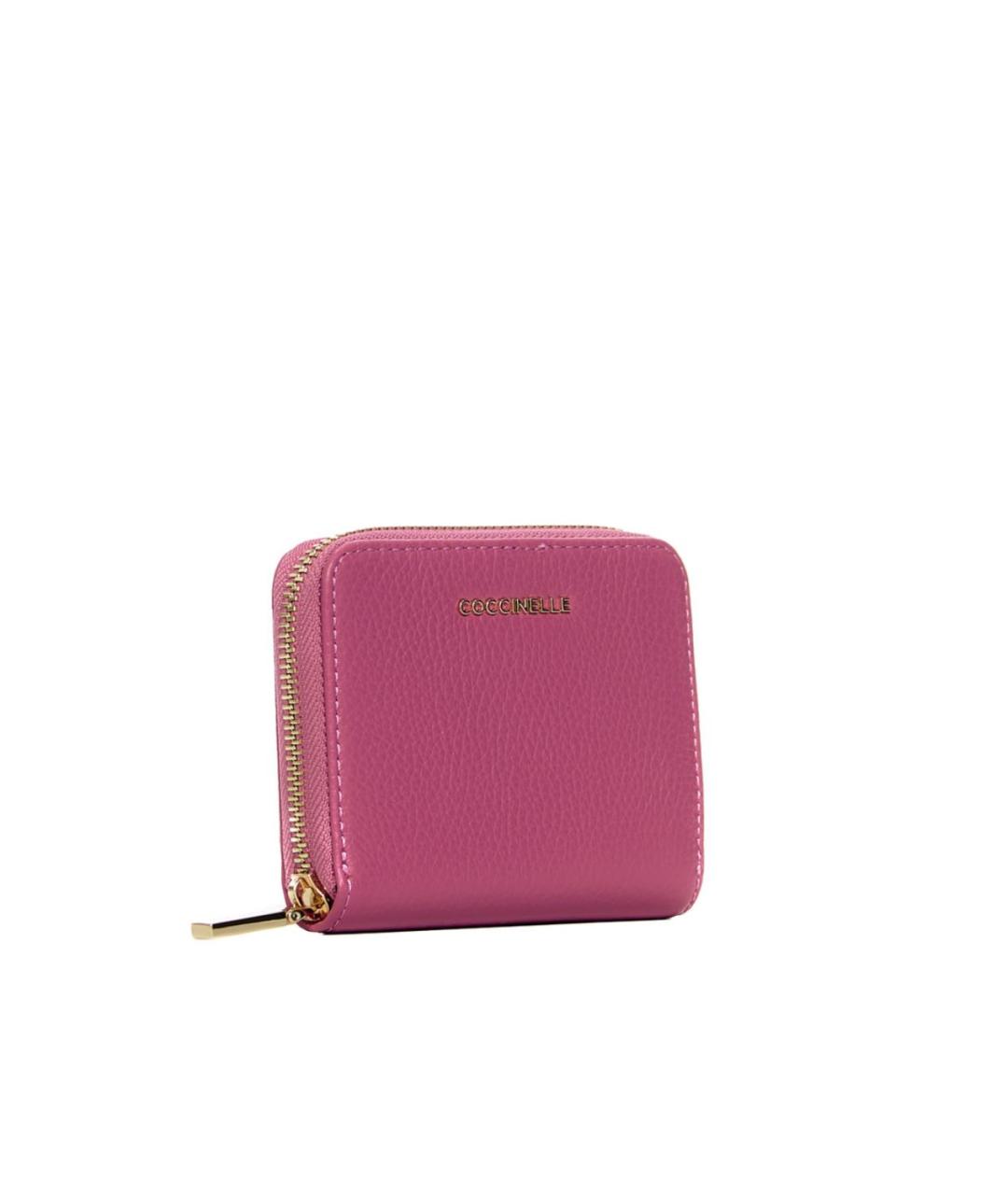 COCCINELLE Розовый кожаный кошелек, фото 2