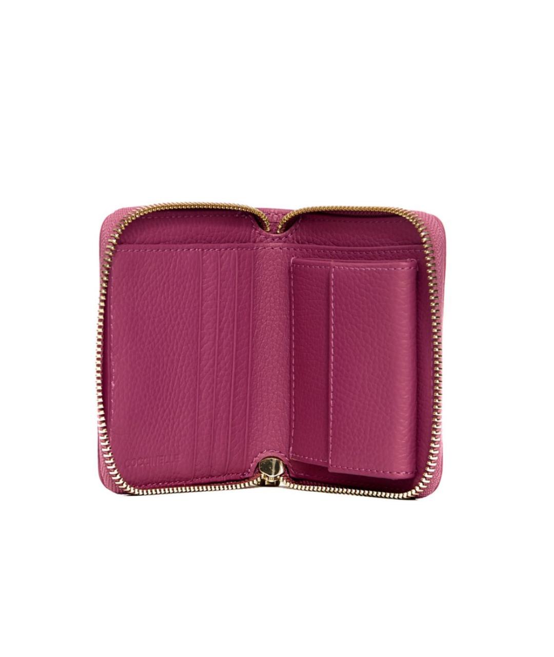 COCCINELLE Розовый кожаный кошелек, фото 3