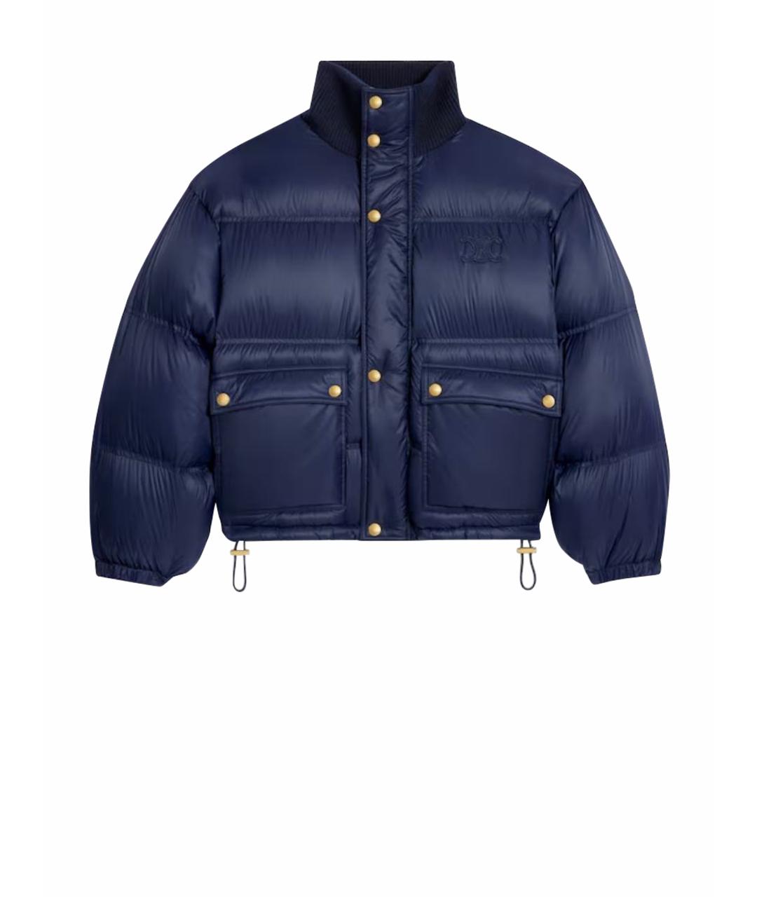 CELINE Темно-синий полиамидовый пуховик, фото 8