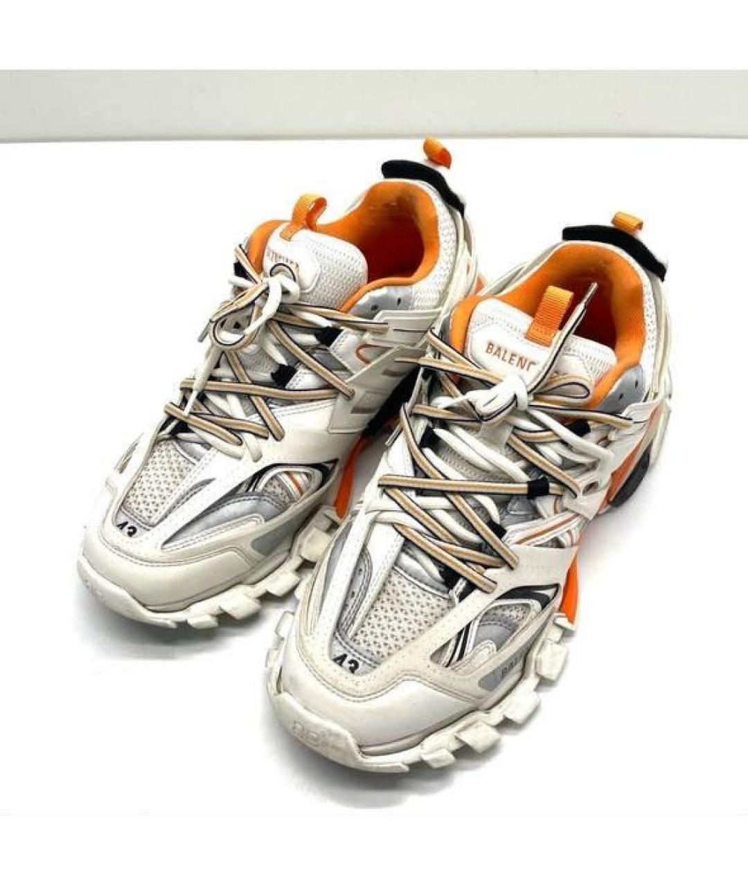 BALENCIAGA Белые текстильные низкие кроссовки / кеды, фото 5