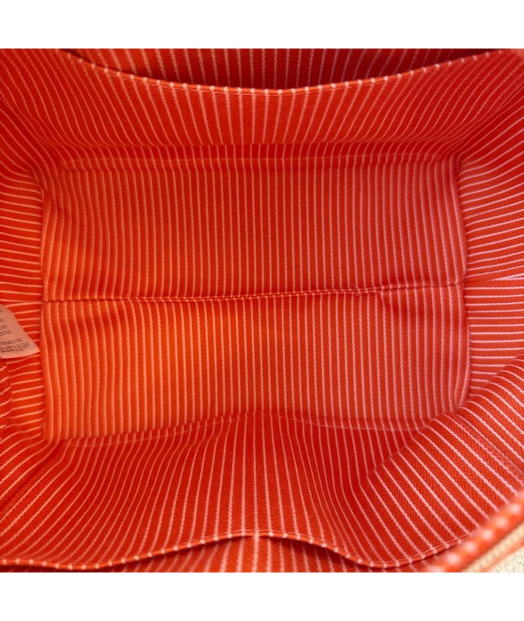 HERMES Красная тканевая косметичка, фото 7