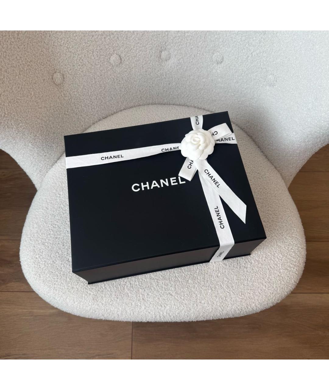 CHANEL Антрацитовая деним сумка тоут, фото 7