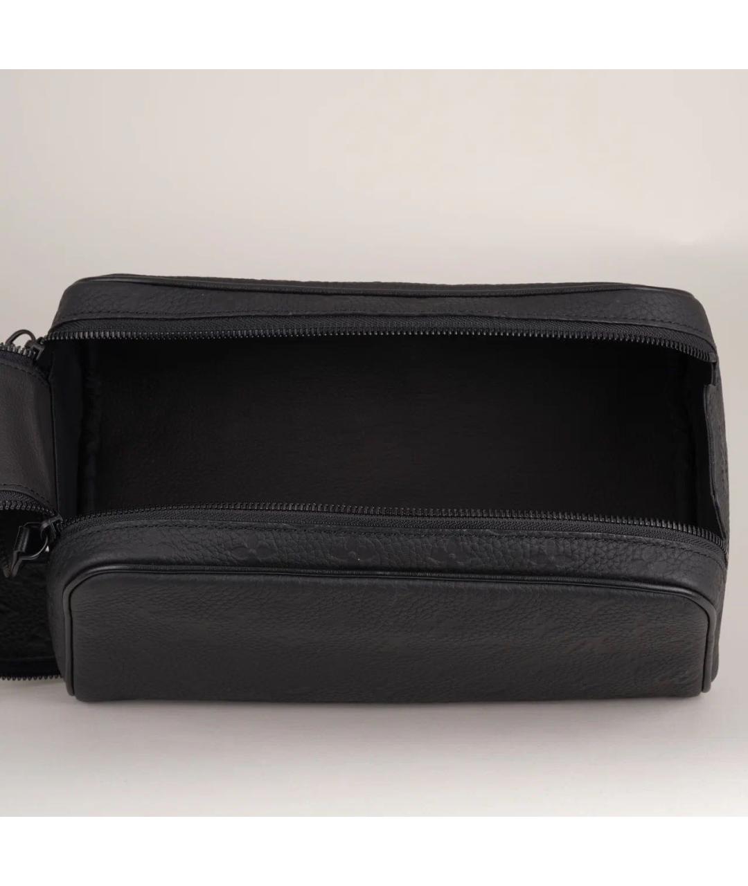 LOUIS VUITTON Черная кожаная косметичка, фото 7
