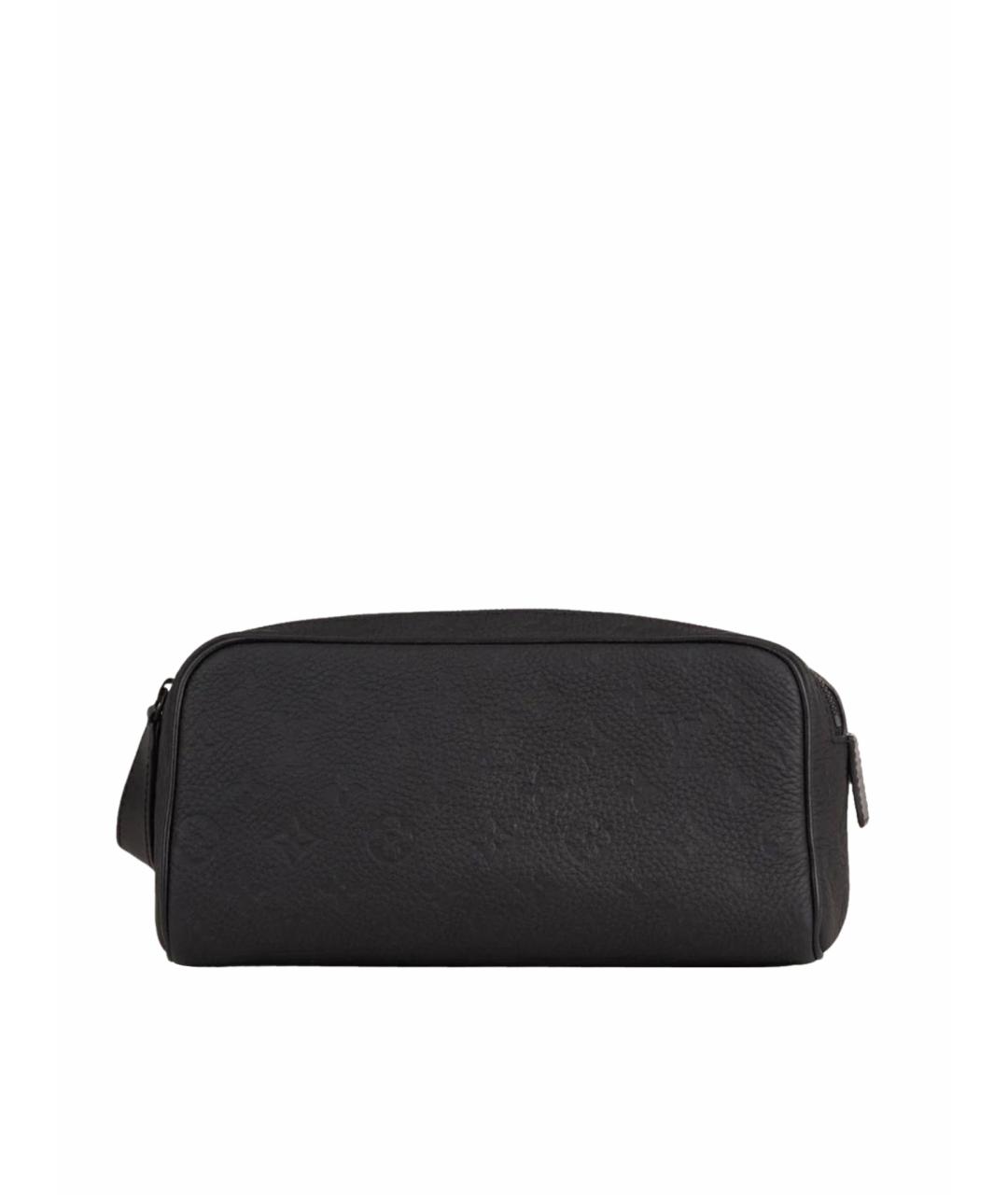 LOUIS VUITTON Черная кожаная косметичка, фото 1