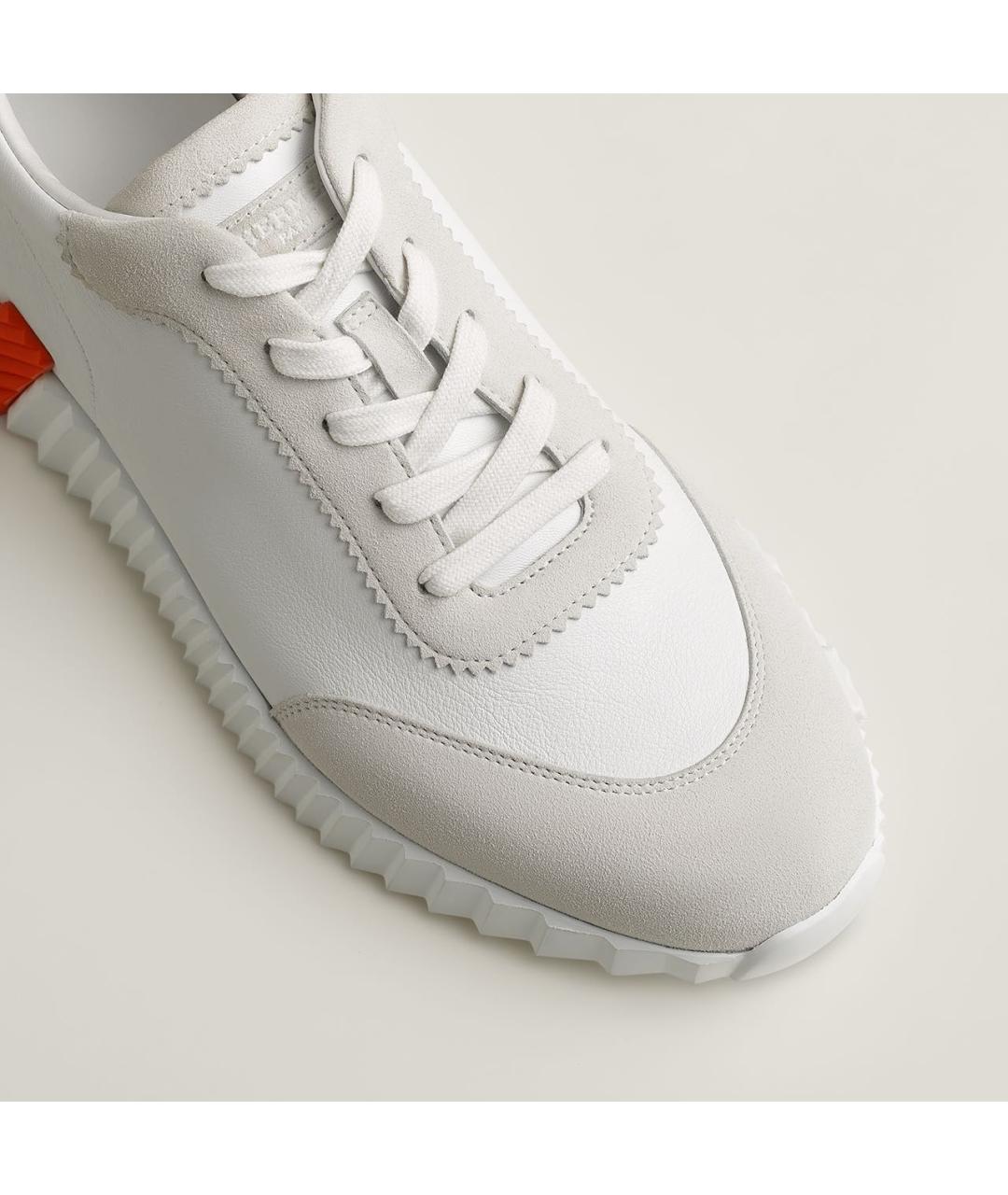 HERMES Белые кожаные низкие кроссовки / кеды, фото 5