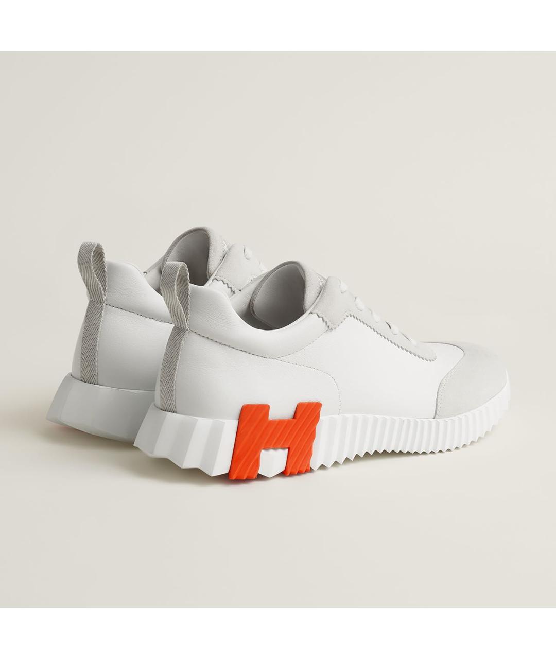 HERMES Белые кожаные низкие кроссовки / кеды, фото 3