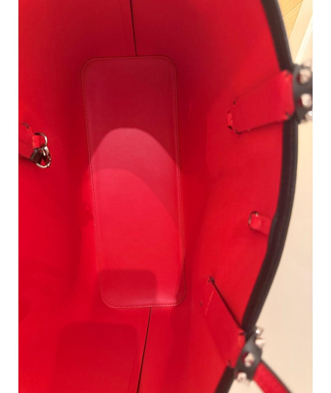 CHRISTIAN LOUBOUTIN Черная кожаная сумка тоут, фото 4