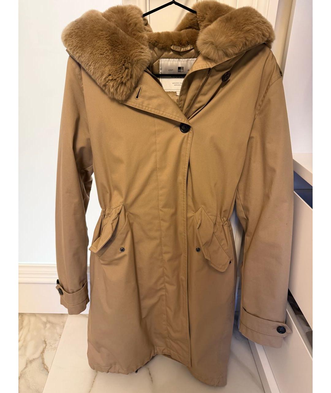 WOOLRICH Бежевая хлопковая парка, фото 4