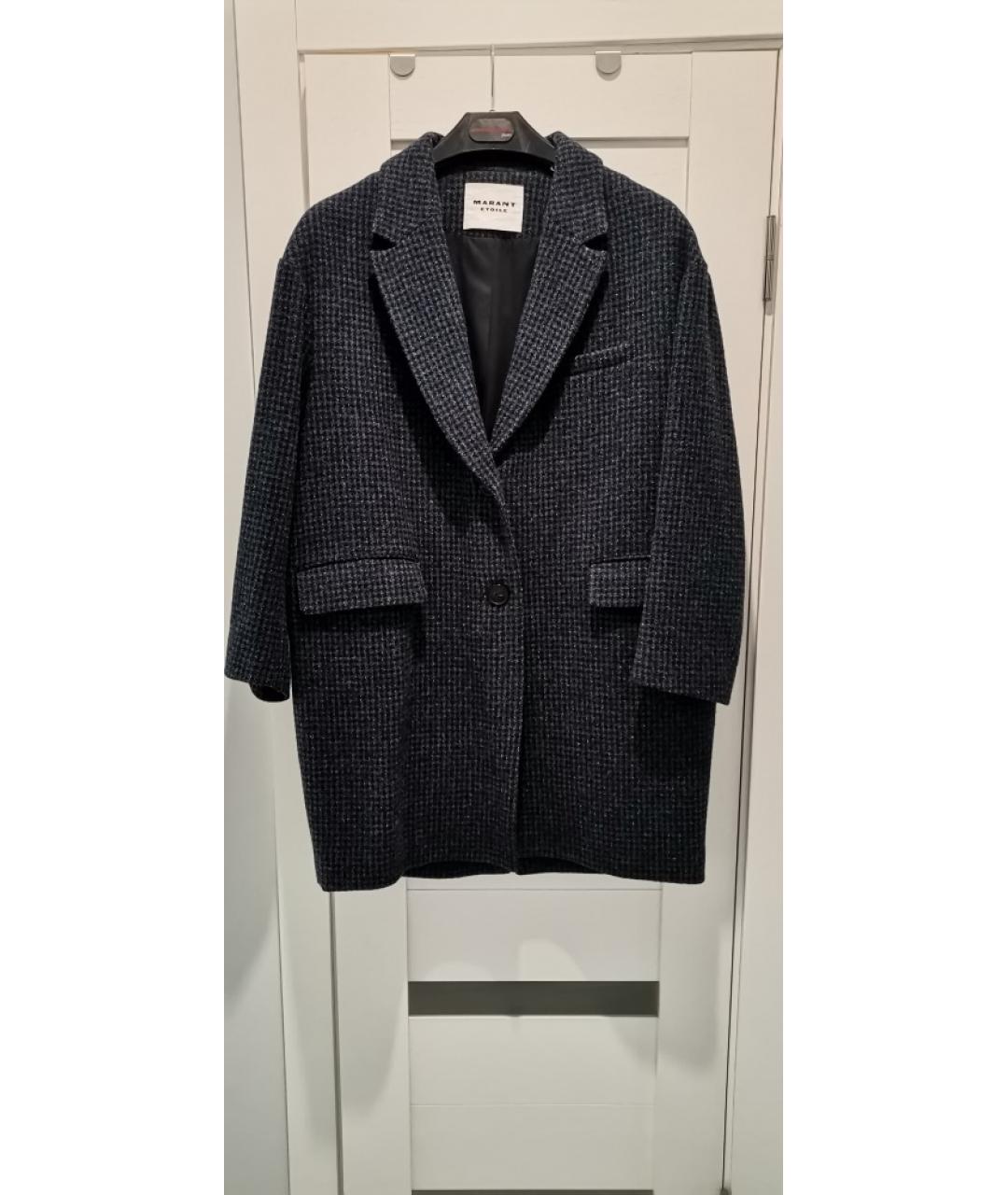 ISABEL MARANT ETOILE Синее шерстяное пальто, фото 9