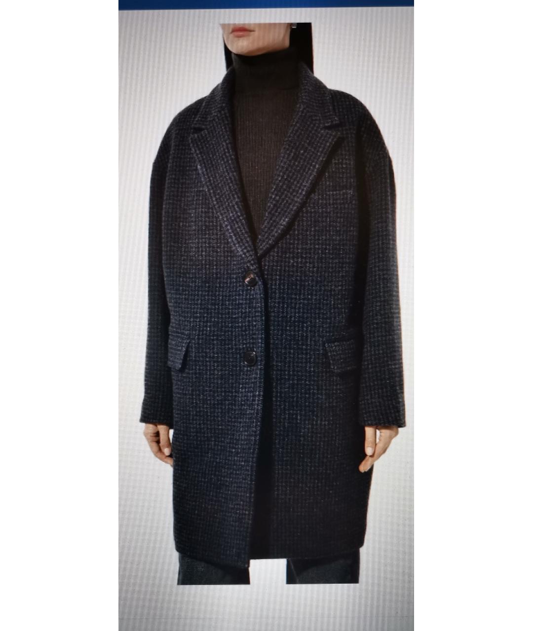 ISABEL MARANT ETOILE Синее шерстяное пальто, фото 2