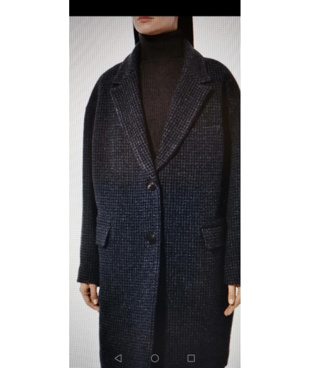 ISABEL MARANT ETOILE Синее шерстяное пальто, фото 8