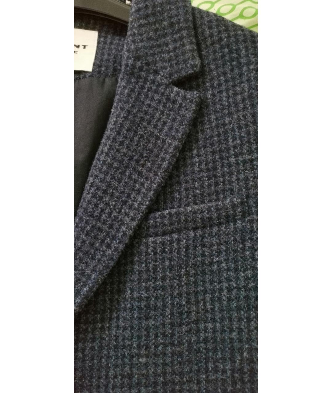 ISABEL MARANT ETOILE Синее шерстяное пальто, фото 4