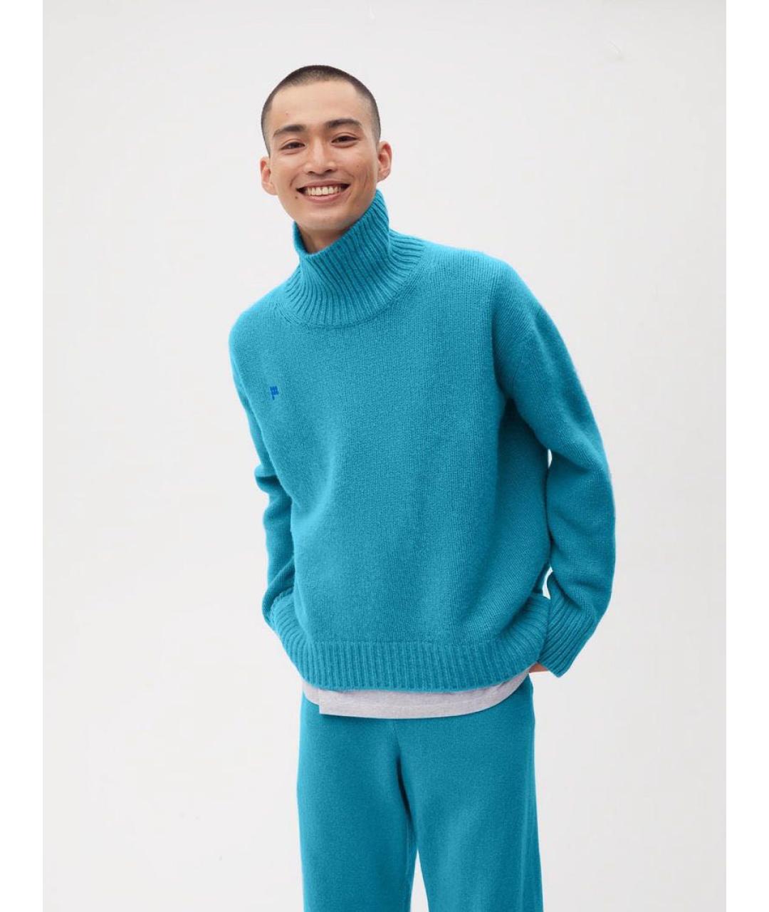 THE PANGAIA Голубой кашемировый джемпер / свитер, фото 2