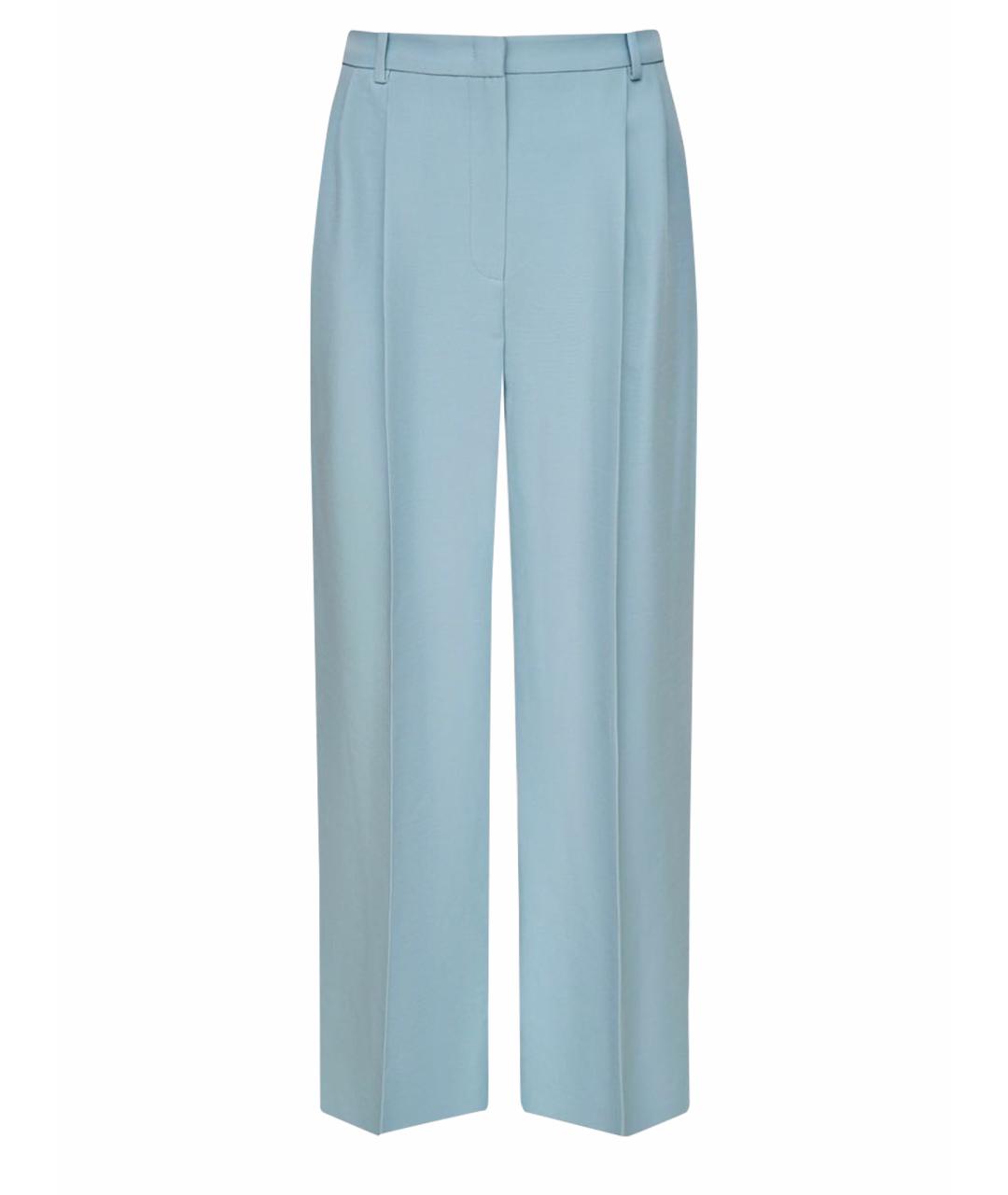 12 STOREEZ Бирюзовые шелковые брюки широкие, фото 1
