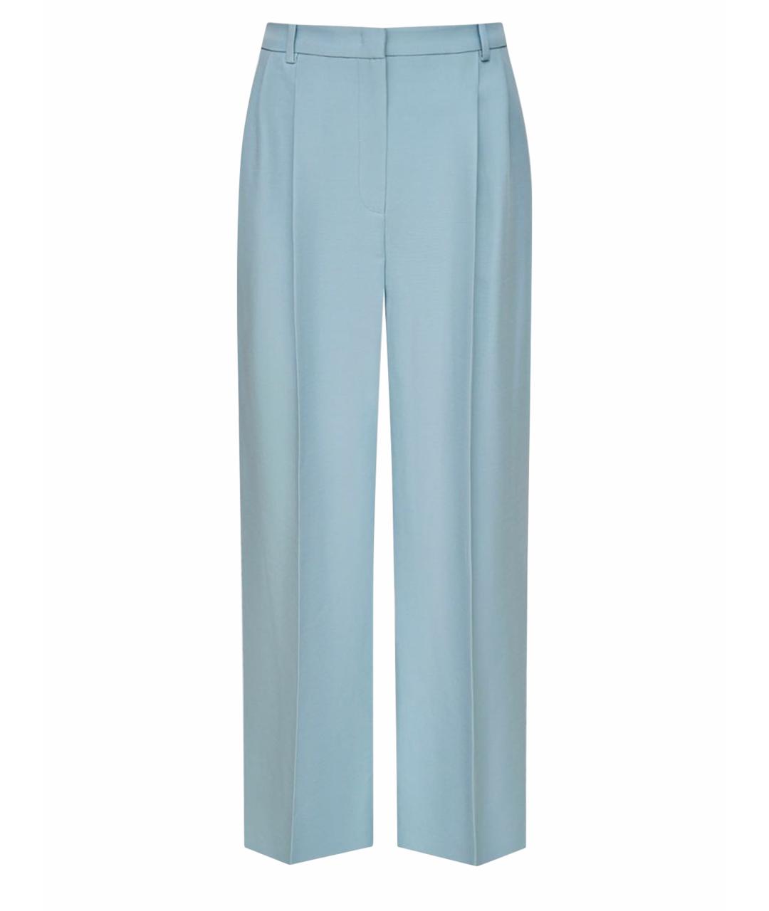 12 STOREEZ Бирюзовые шелковые брюки широкие, фото 4