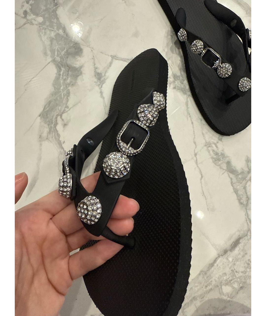 BALENCIAGA Черные шлепанцы, фото 4