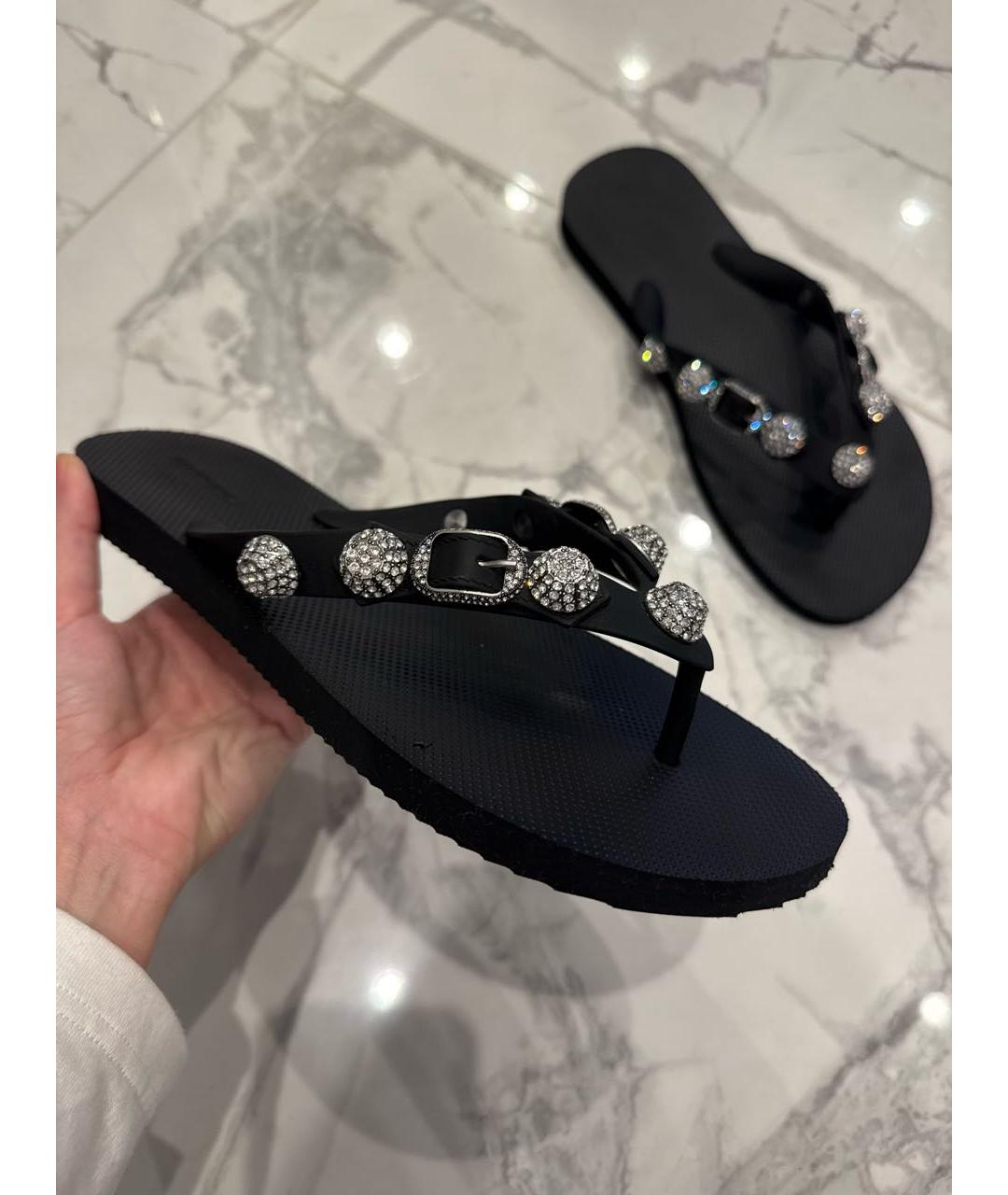 BALENCIAGA Черные шлепанцы, фото 3