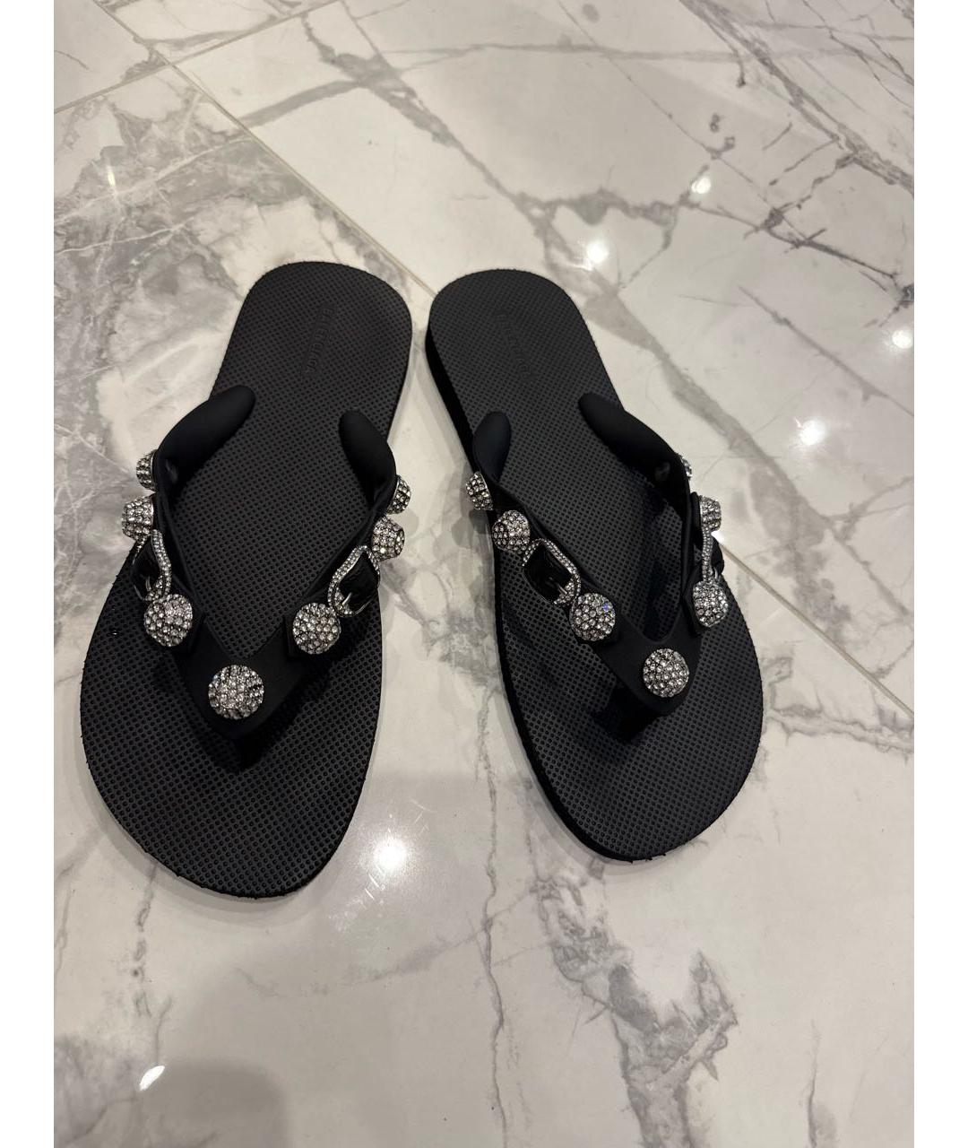 BALENCIAGA Черные шлепанцы, фото 2