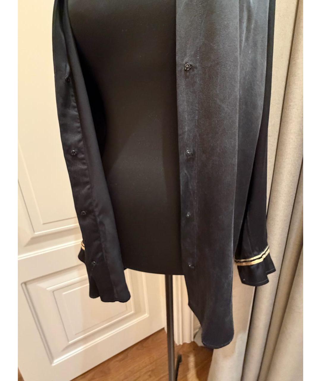 BALMAIN Черная шелковая блузы, фото 4