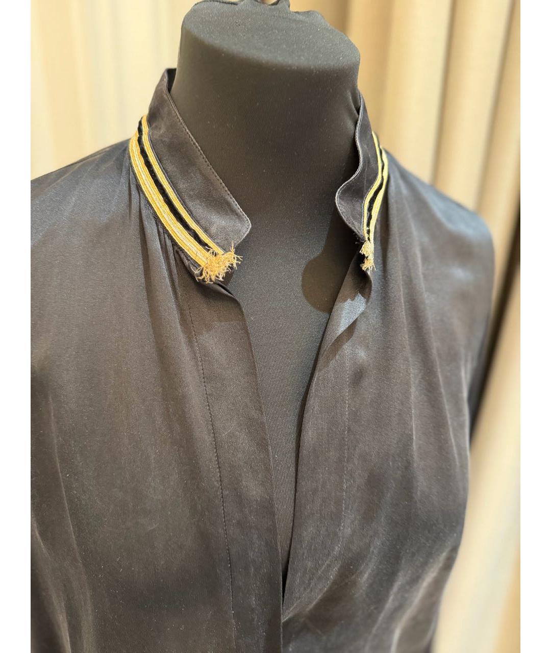 BALMAIN Черная шелковая блузы, фото 8