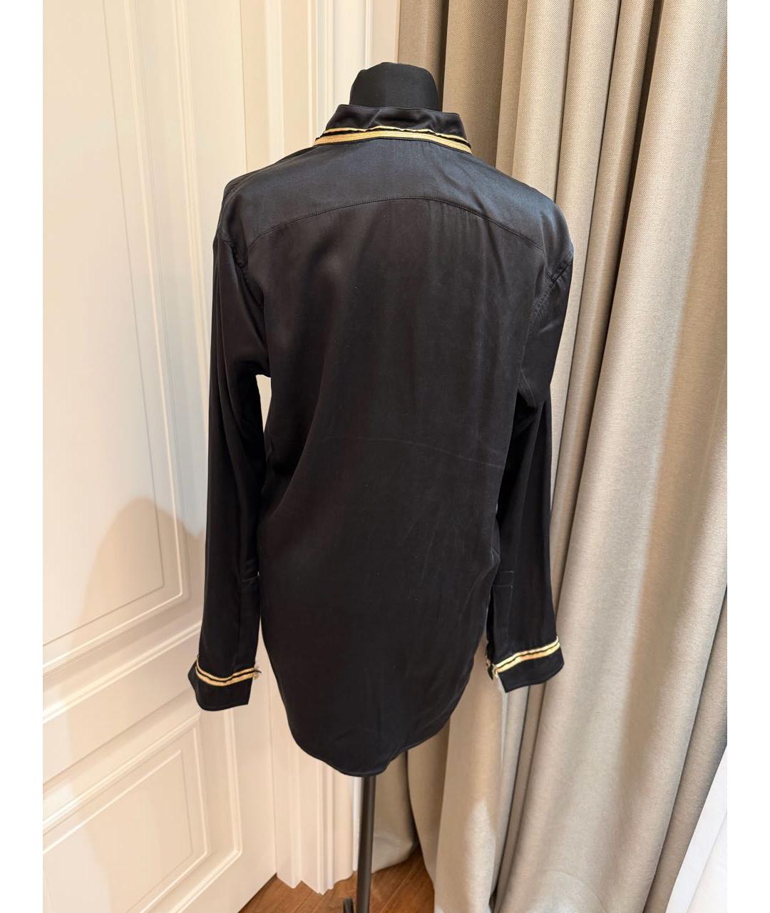 BALMAIN Черная шелковая блузы, фото 2