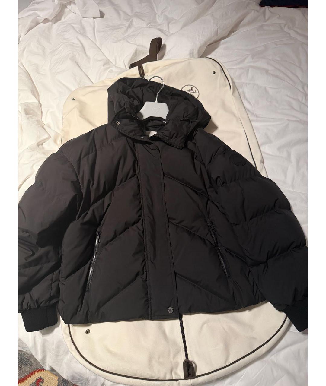 HERMES Черный полиэстеровый пуховик, фото 4