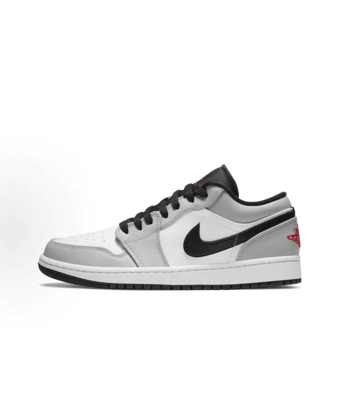 JORDAN Серые кожаные низкие кроссовки / кеды, фото 3