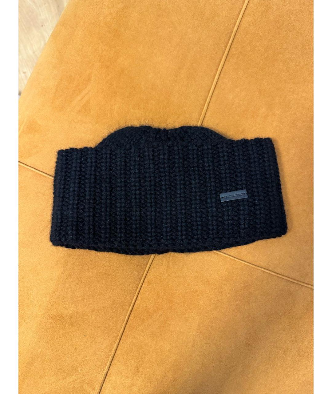 SAINT LAURENT Черная кашемировая шапка, фото 2