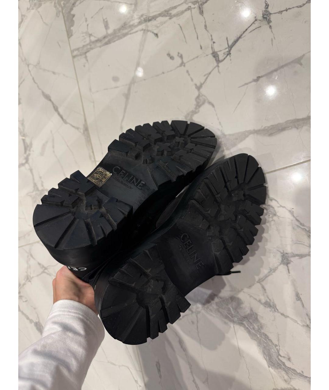 CELINE Черные текстильные ботинки, фото 5