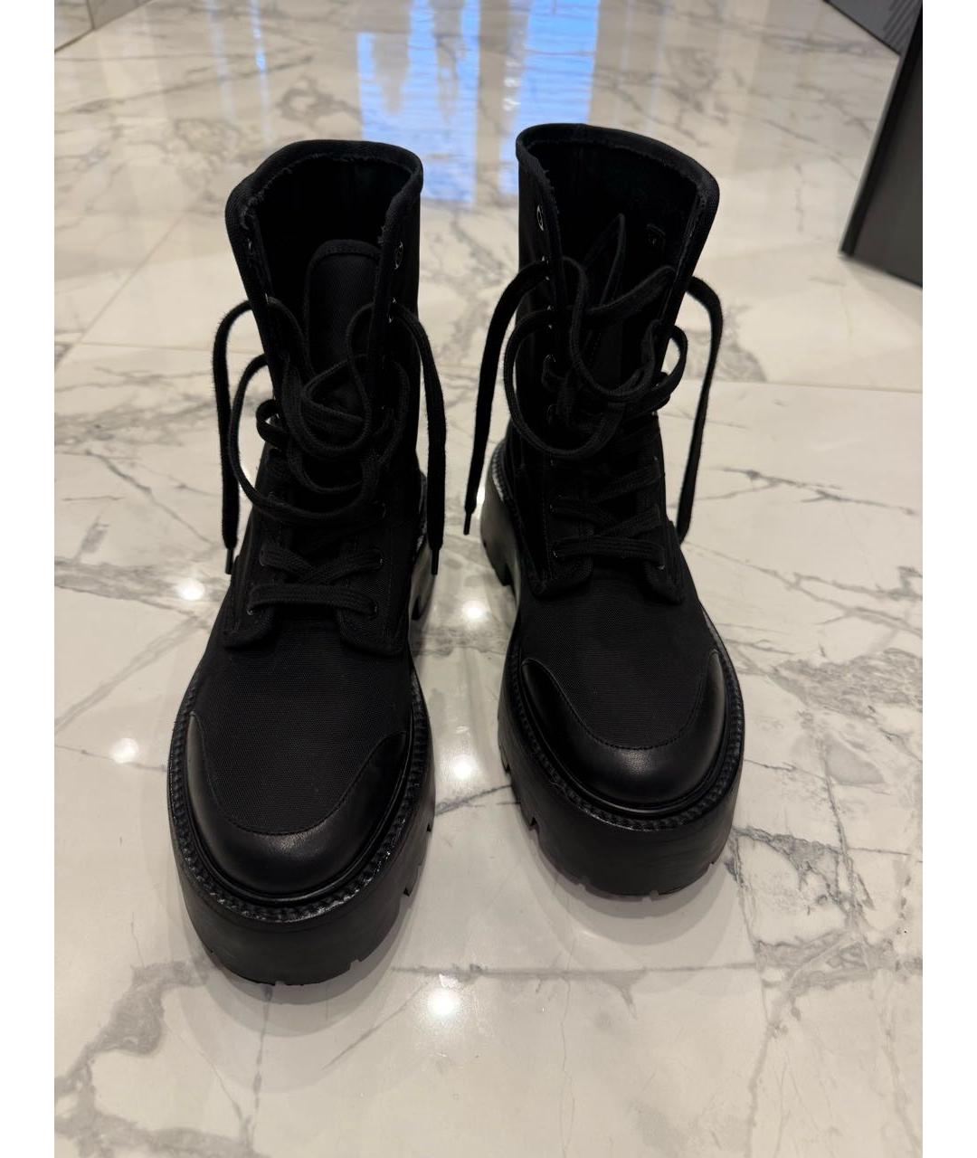 CELINE Черные текстильные ботинки, фото 2